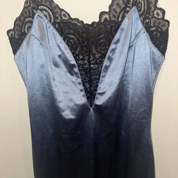 Fashion Nova Medium Satin Nightgown with Black Lace - Picture 2 of 4